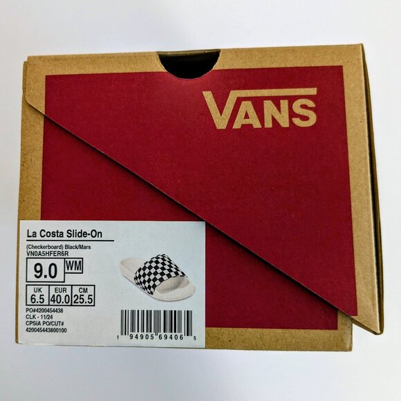 VANS Women's La Costa Slide On Checkerboard Sandal Size 9 NWB - Picture 8 of 8